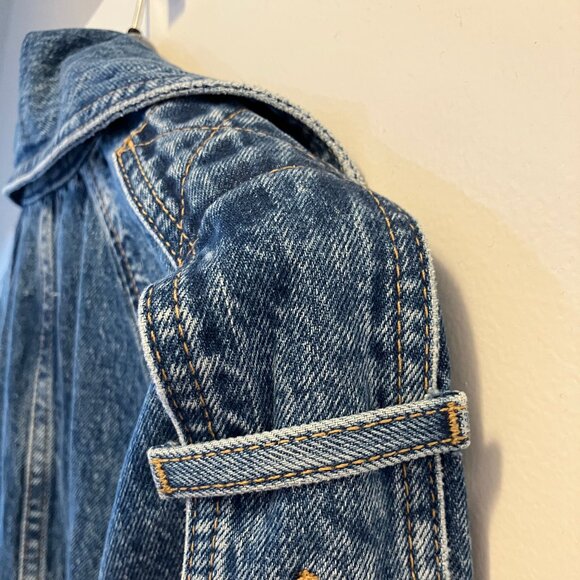 NWT Etica Jaques Denim Trench Coat (Medium Wash) - Picture 8 of 16